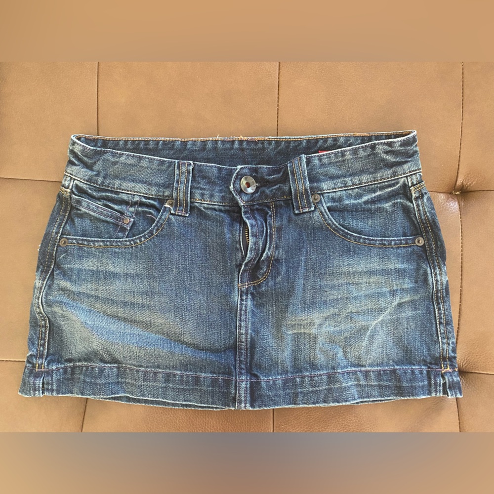 Denim mini skirt
